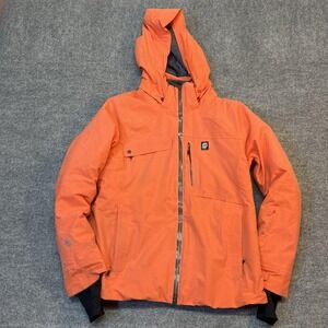Orage Jacket Mens XL Orange Hooded Insulated Ski Snow Waterproof Prime 20K